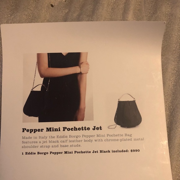 EDDIE BORGO - Pepper Mini Pochette Jet Leather New - Picture 9 of 10